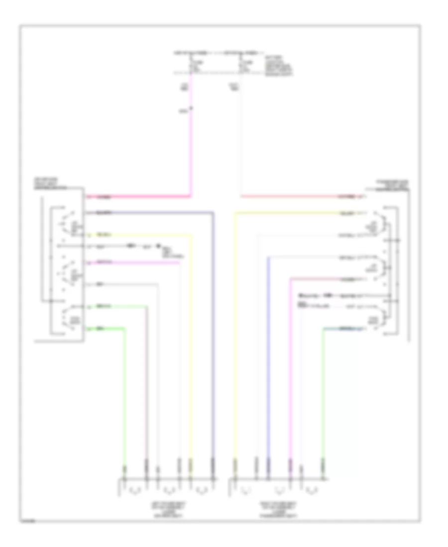 Power Seats Wiring Diagram for Ford Mustang Shelby GT500 2011