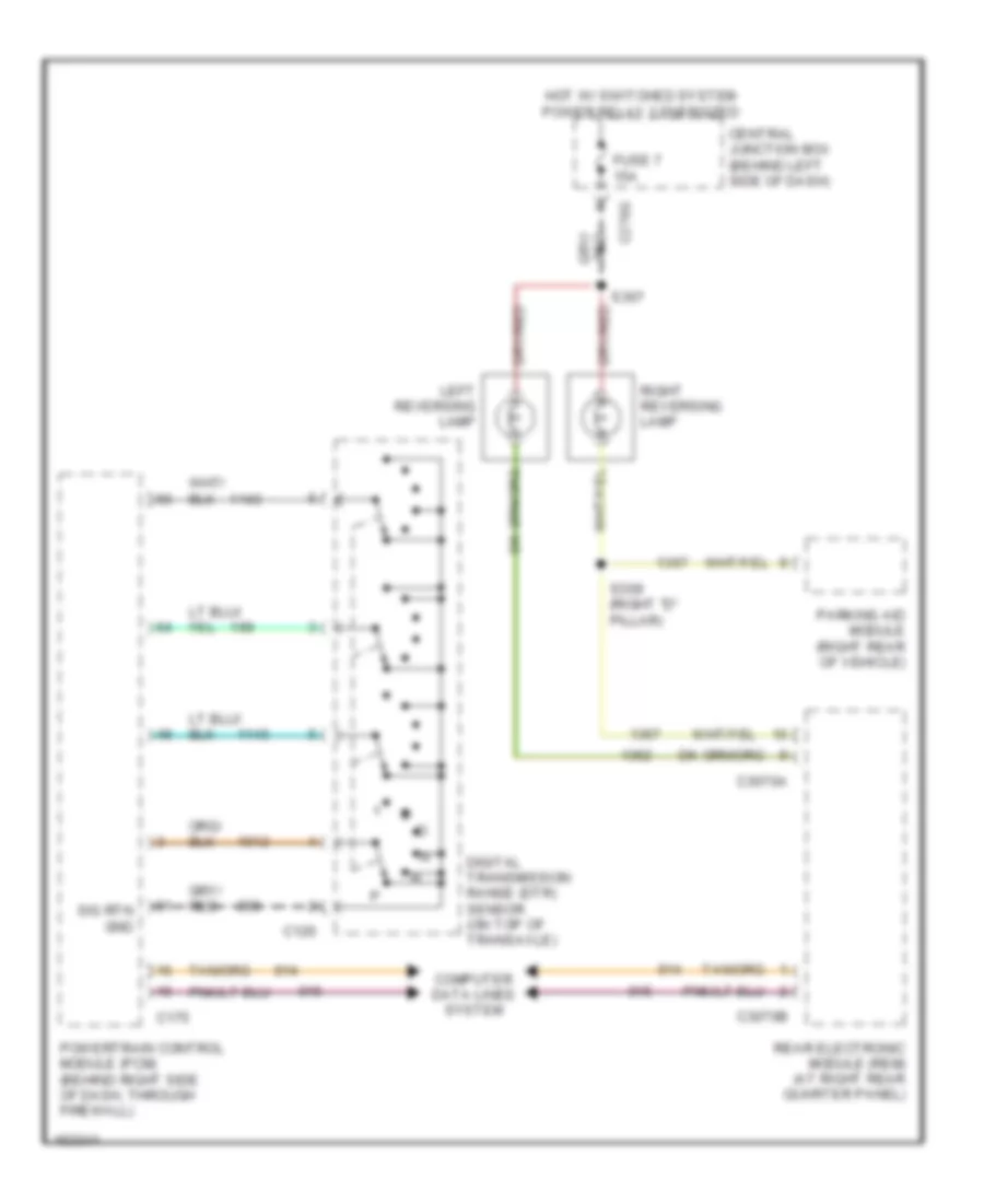Back up Lamps Wiring Diagram for Ford Windstar 2002