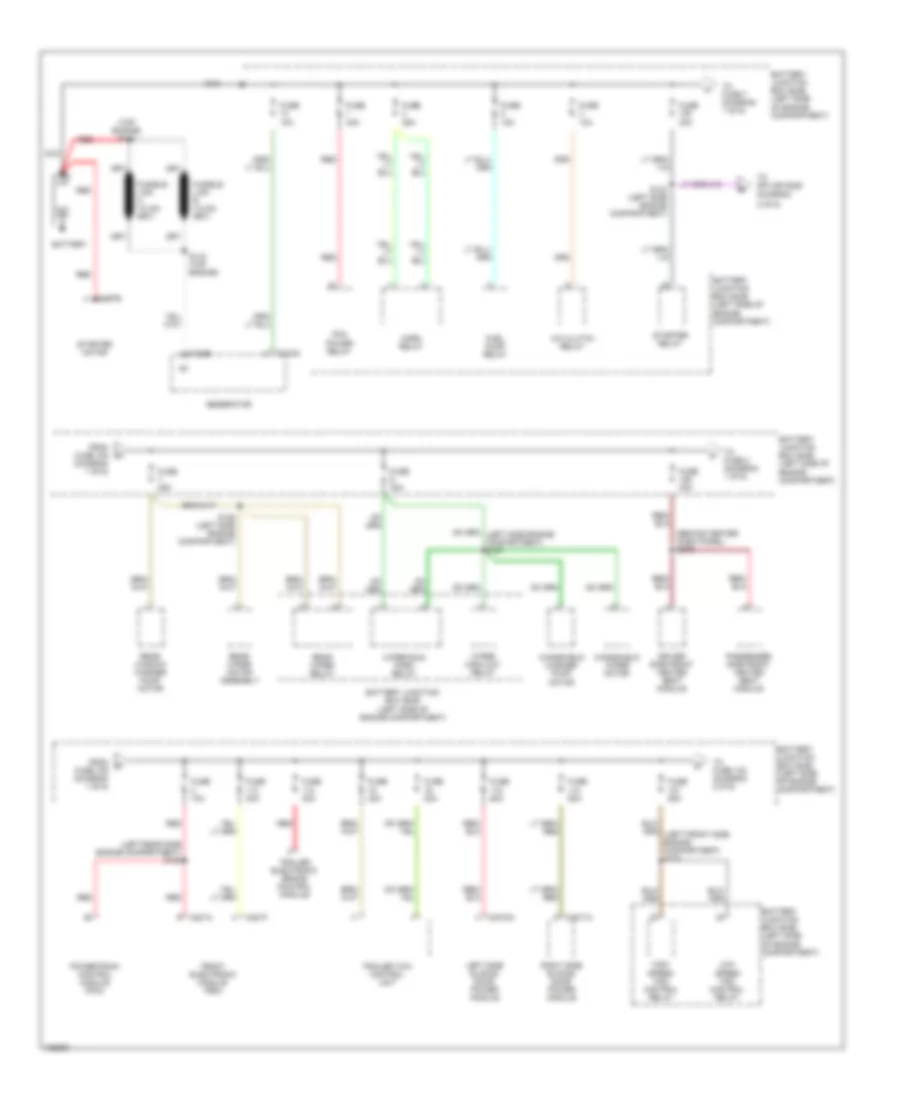Power Distribution Wiring Diagram 1 of 6 for Ford Windstar 2002