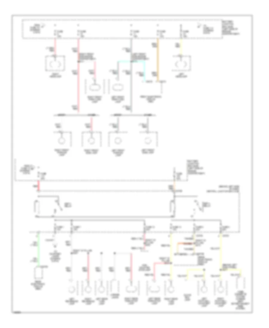 Power Distribution Wiring Diagram 5 of 6 for Ford Windstar 2002