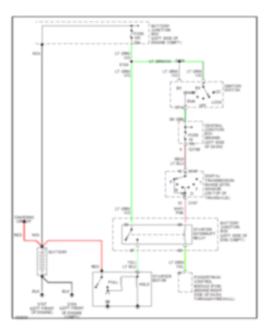 Starting Wiring Diagram for Ford Windstar 2002