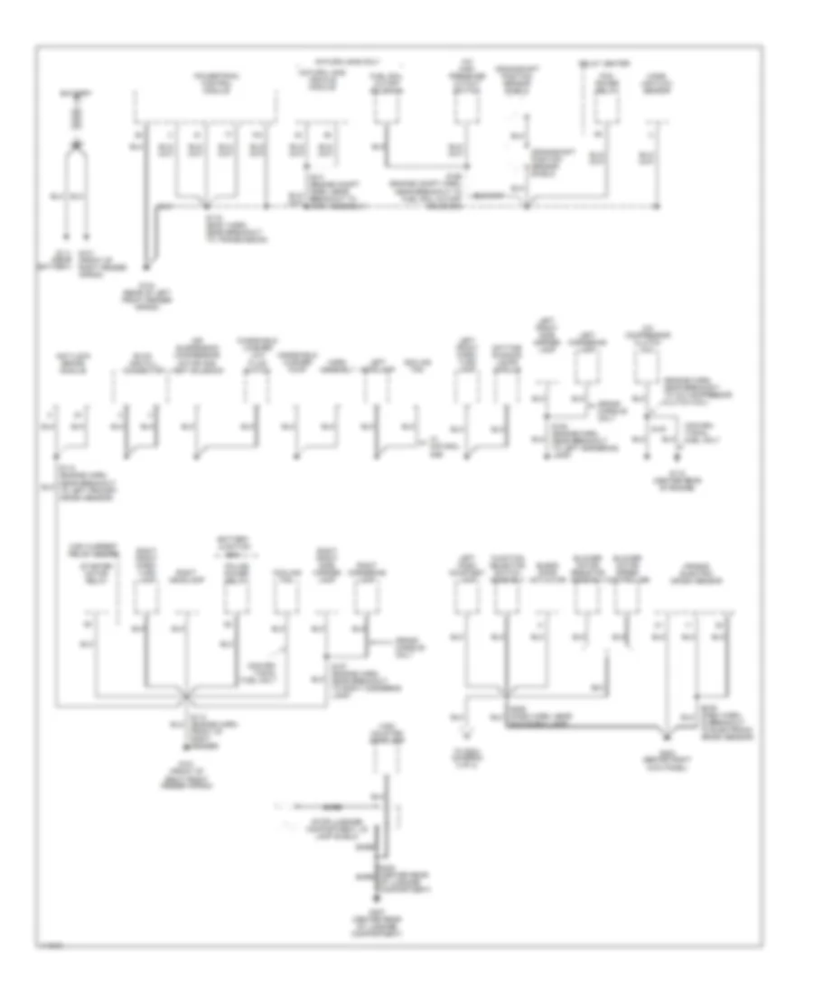 Ground Distribution Wiring Diagram 1 of 3 for Ford Crown Victoria 1999