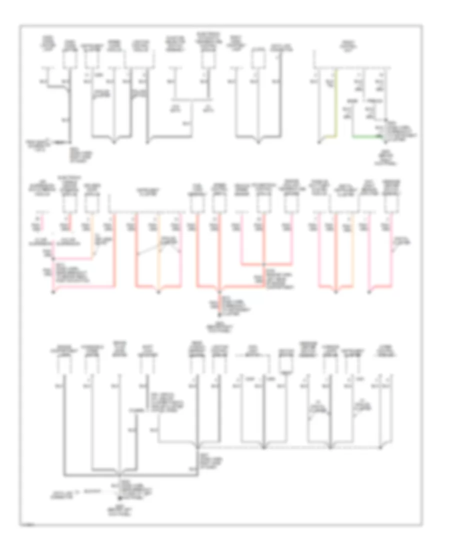 Ground Distribution Wiring Diagram 2 of 3 for Ford Crown Victoria 1999