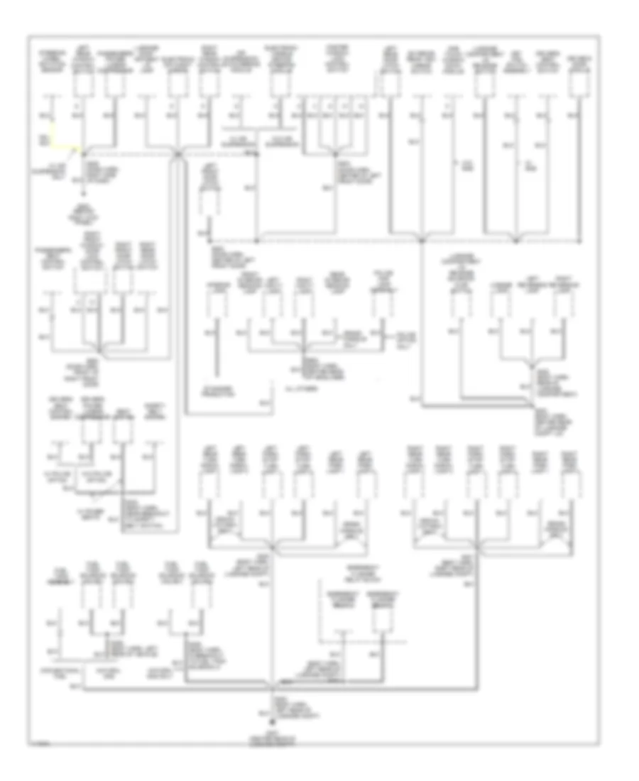 Ground Distribution Wiring Diagram 3 of 3 for Ford Crown Victoria 1999