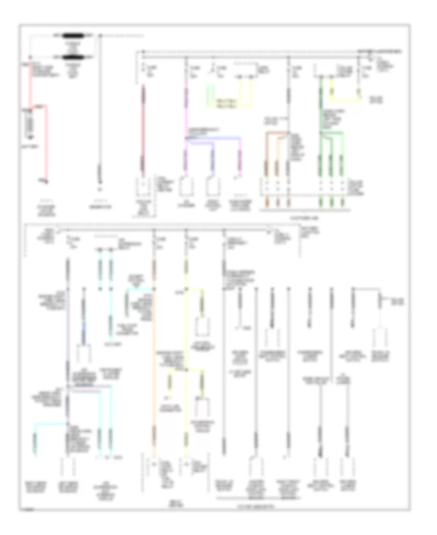 Power Distribution Wiring Diagram 1 of 4 for Ford Crown Victoria 1999