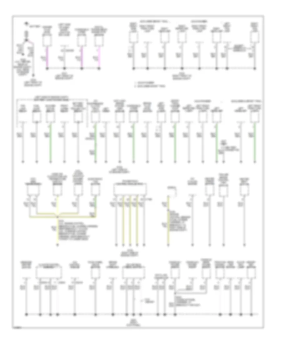 Ground Distribution Wiring Diagram 1 of 4 for Ford Explorer 2010