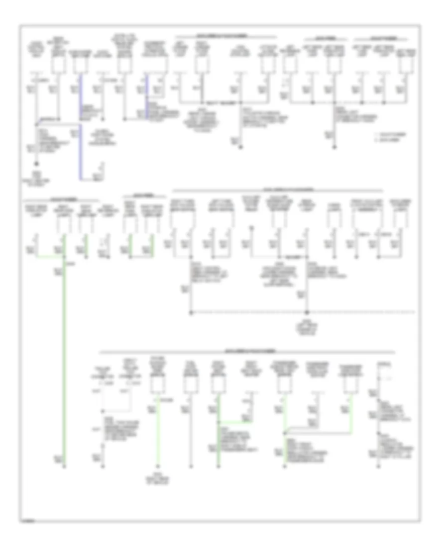 Ground Distribution Wiring Diagram 3 of 4 for Ford Explorer 2010