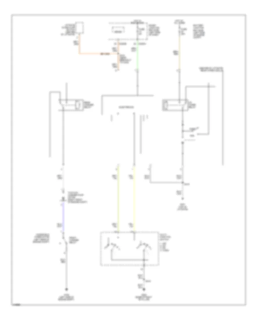 Электросхема заднего стеклоочистителя и омывателя стекла для Ford Explorer 2010