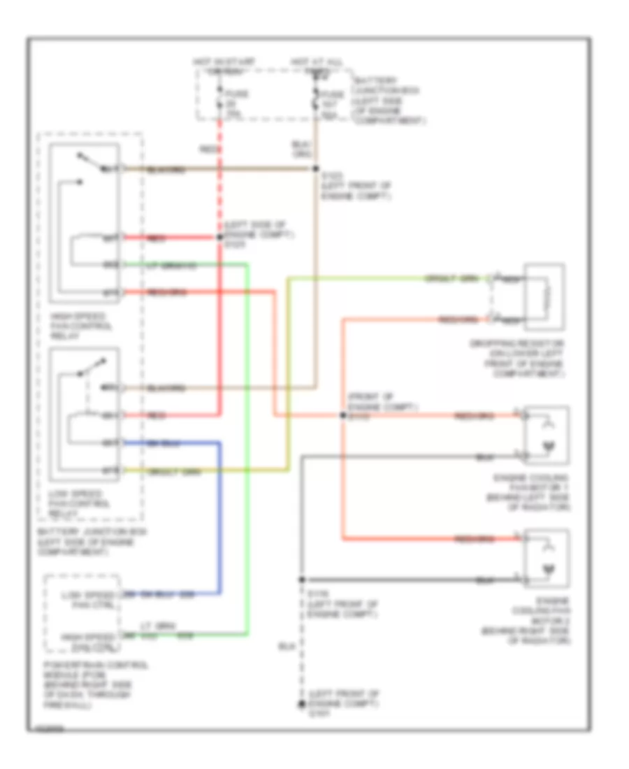 Cooling Fan Wiring Diagram for Ford Windstar Limited 2002