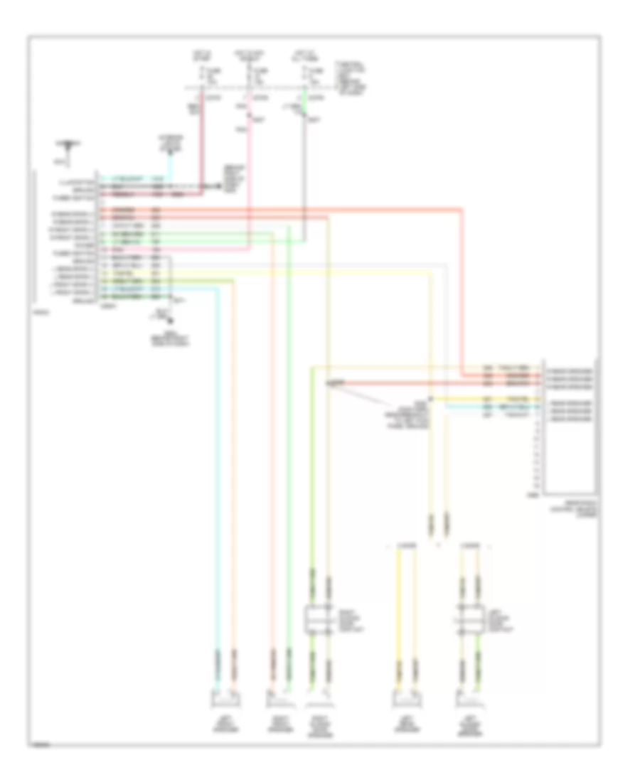 Radio Wiring Diagram, without Rear Controls for Ford Windstar Limited 2002