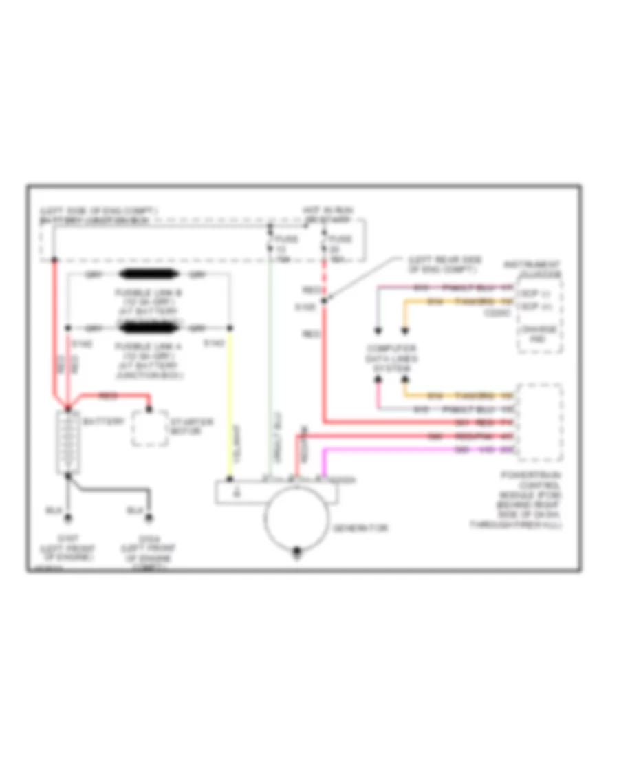 Charging Wiring Diagram for Ford Windstar Limited 2002