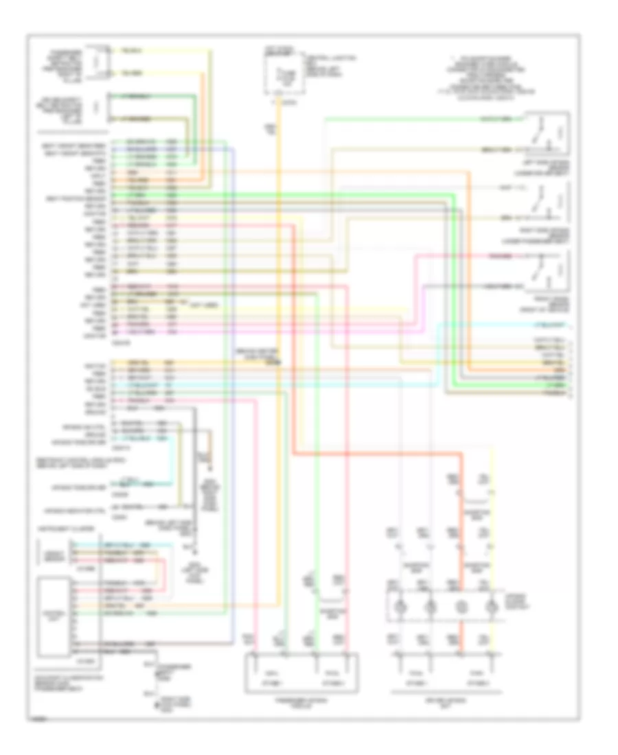 Supplemental Restraint Wiring Diagram 1 of 2 for Ford Windstar Limited 2002