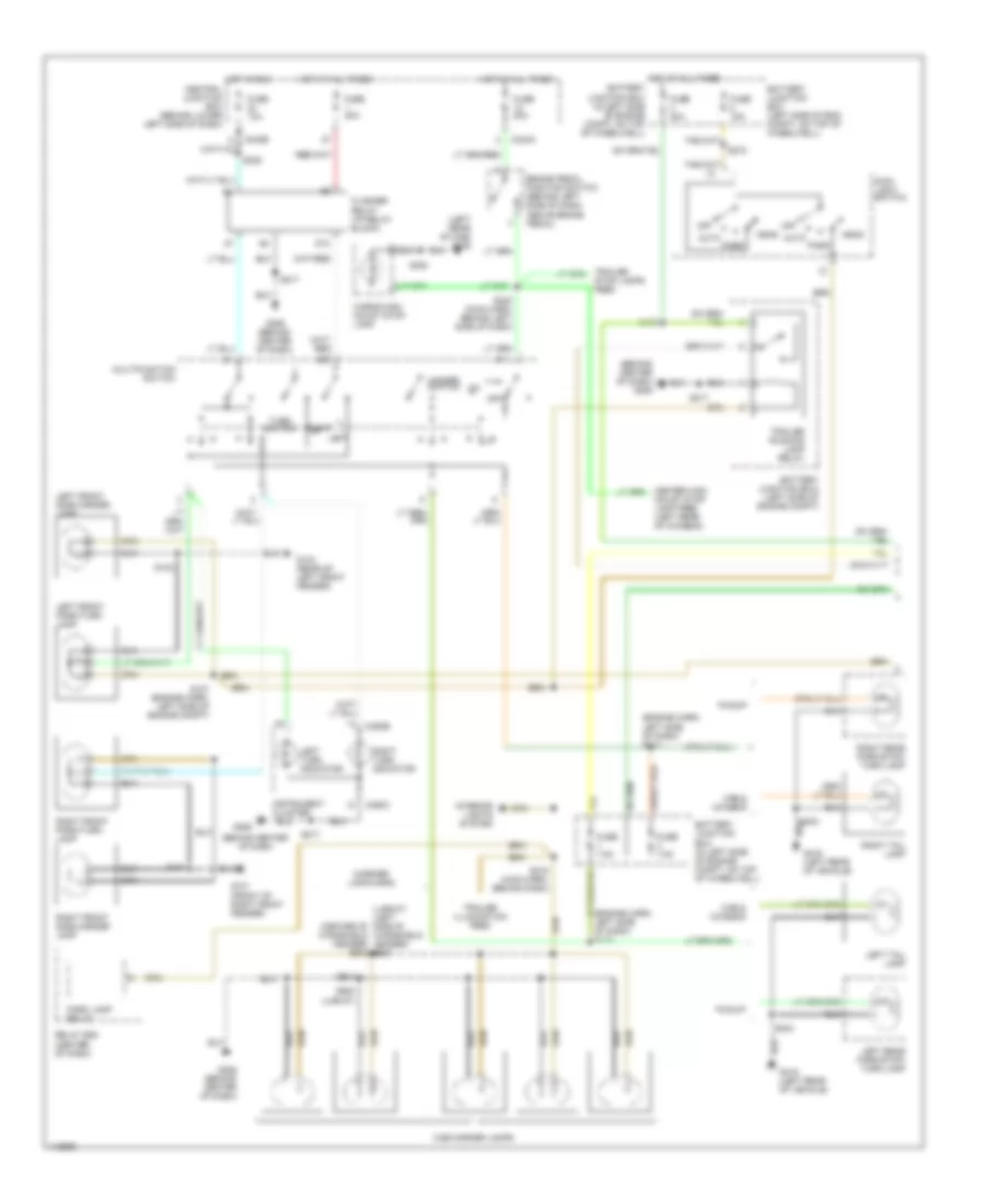 Exterior Lamps Wiring Diagram (1 of 2) for Ford Cab  Chassis F350 Super Duty 2001