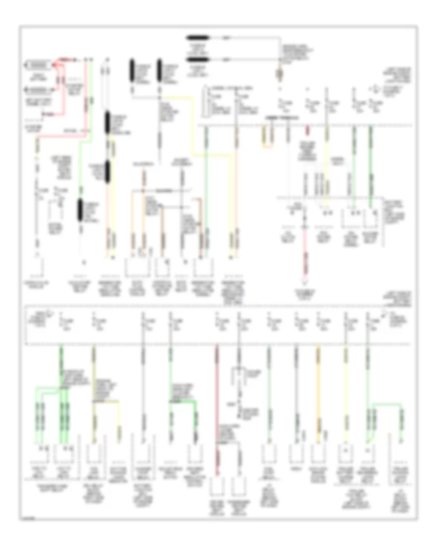 Power Distribution Wiring Diagram 1 of 4 for Ford Cab  Chassis F350 Super Duty 2001