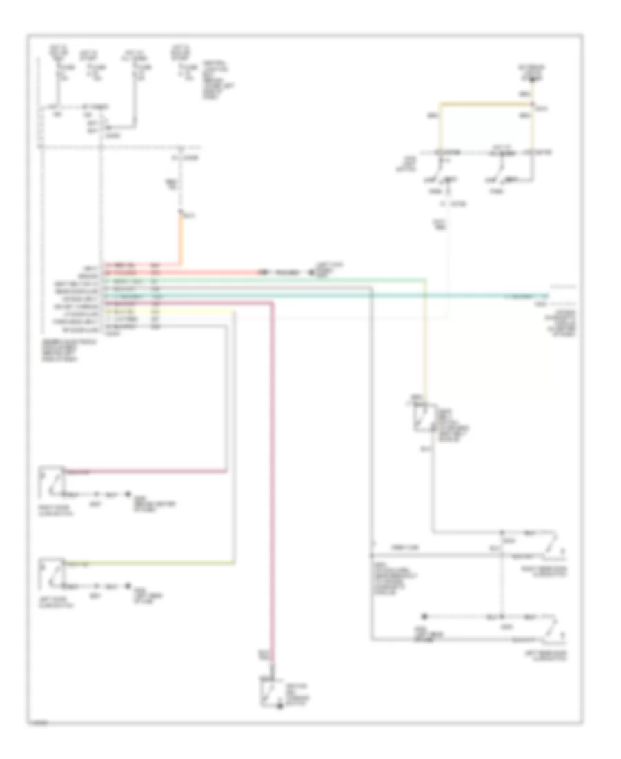 Warning Systems Wiring Diagram for Ford Cab  Chassis F350 Super Duty 2001
