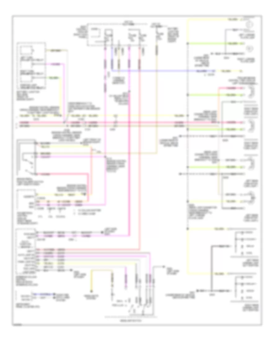 Exterior Lamps Wiring Diagram 2 of 2 for Ford Pickup F150 2011