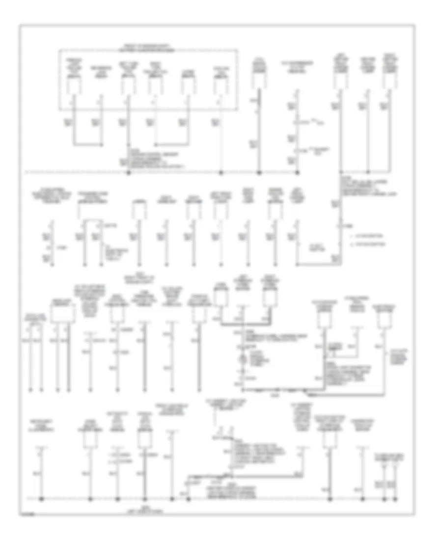 Ground Distribution Wiring Diagram (2 of 5) for Ford Pickup F150 2011