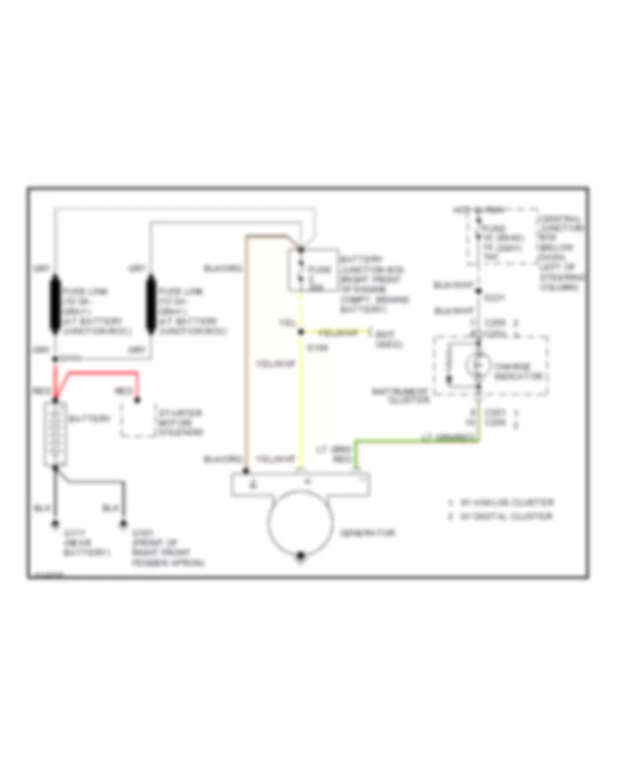 Charging Wiring Diagram for Ford Crown Victoria LX 1999