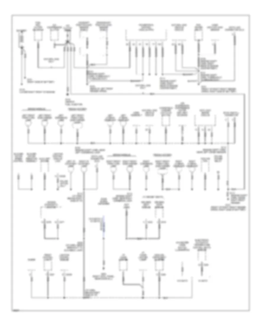 Ground Distribution Wiring Diagram 1 of 3 for Ford Crown Victoria LX 1997