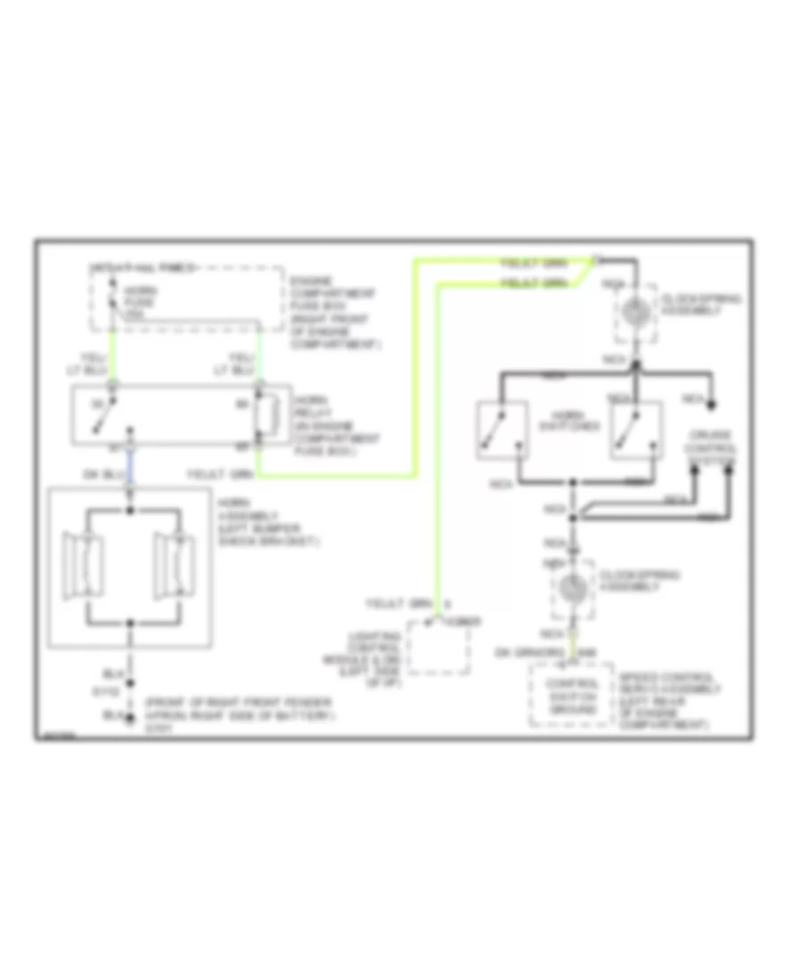 Horn Wiring Diagram for Ford Crown Victoria LX 1997