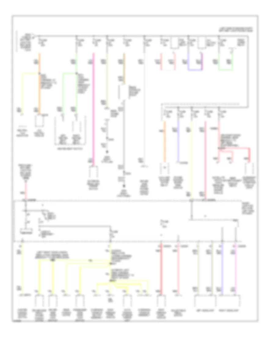 Power Distribution Wiring Diagram 2 of 6 for Ford Explorer Sport Trac 2010