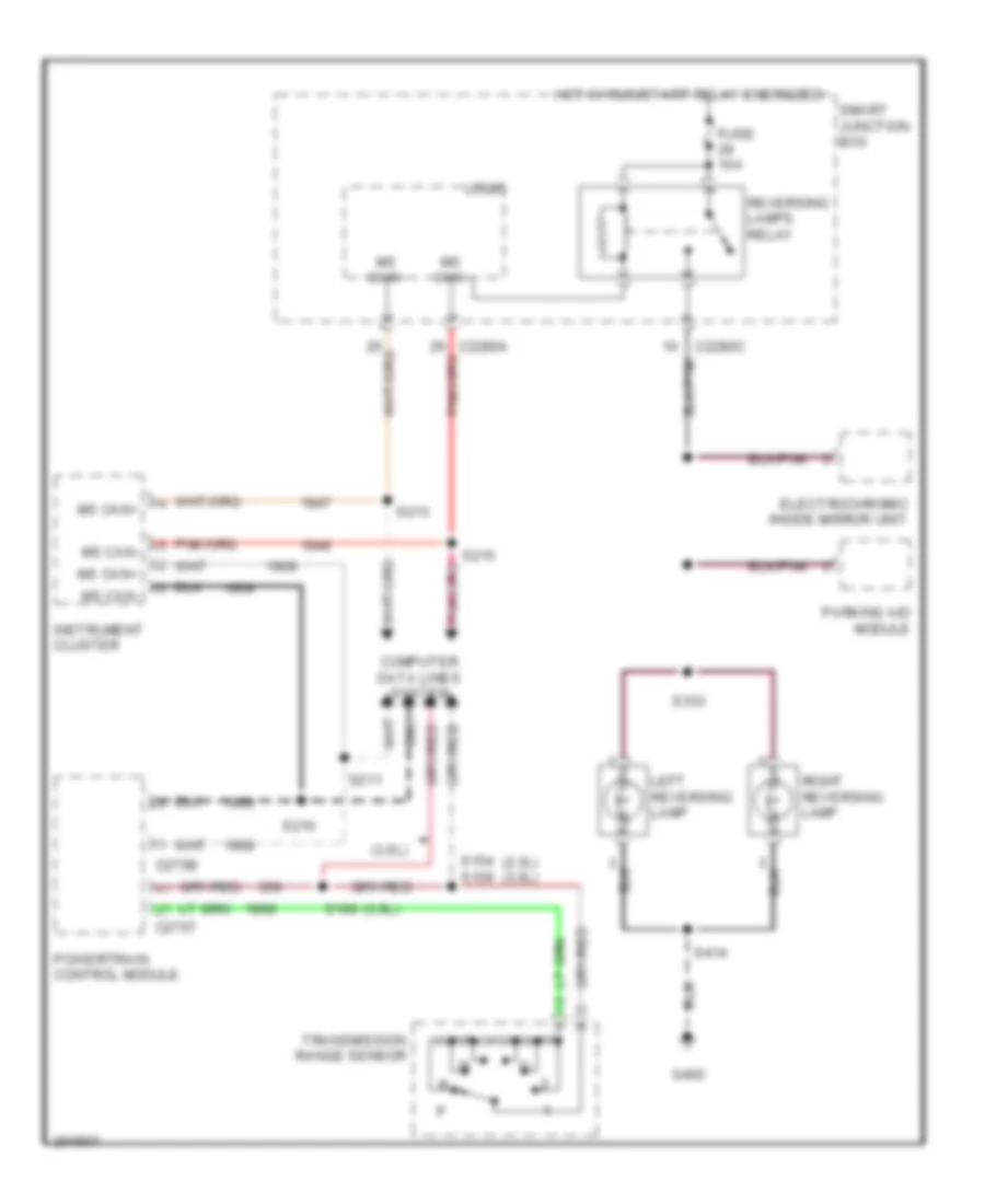 Back up Lamps Wiring Diagram A T Except Hybrid for Ford Escape 2005