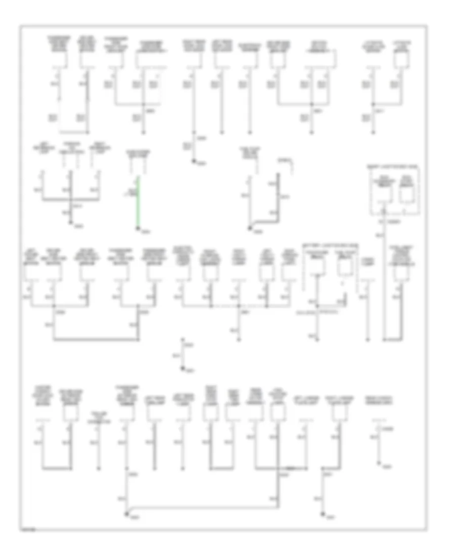 Ground Distribution Wiring Diagram Except Hybrid 2 of 3 for Ford Escape 2005