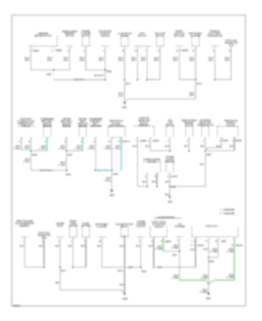 Ground Distribution Wiring Diagram, Hybrid (3 of 4) for Ford Escape 2005