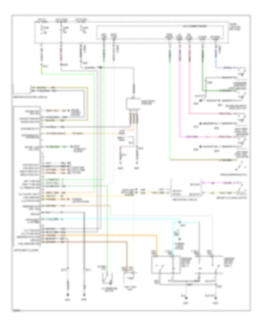 Instrument Cluster Wiring Diagram Except Hybrid for Ford Escape 2005