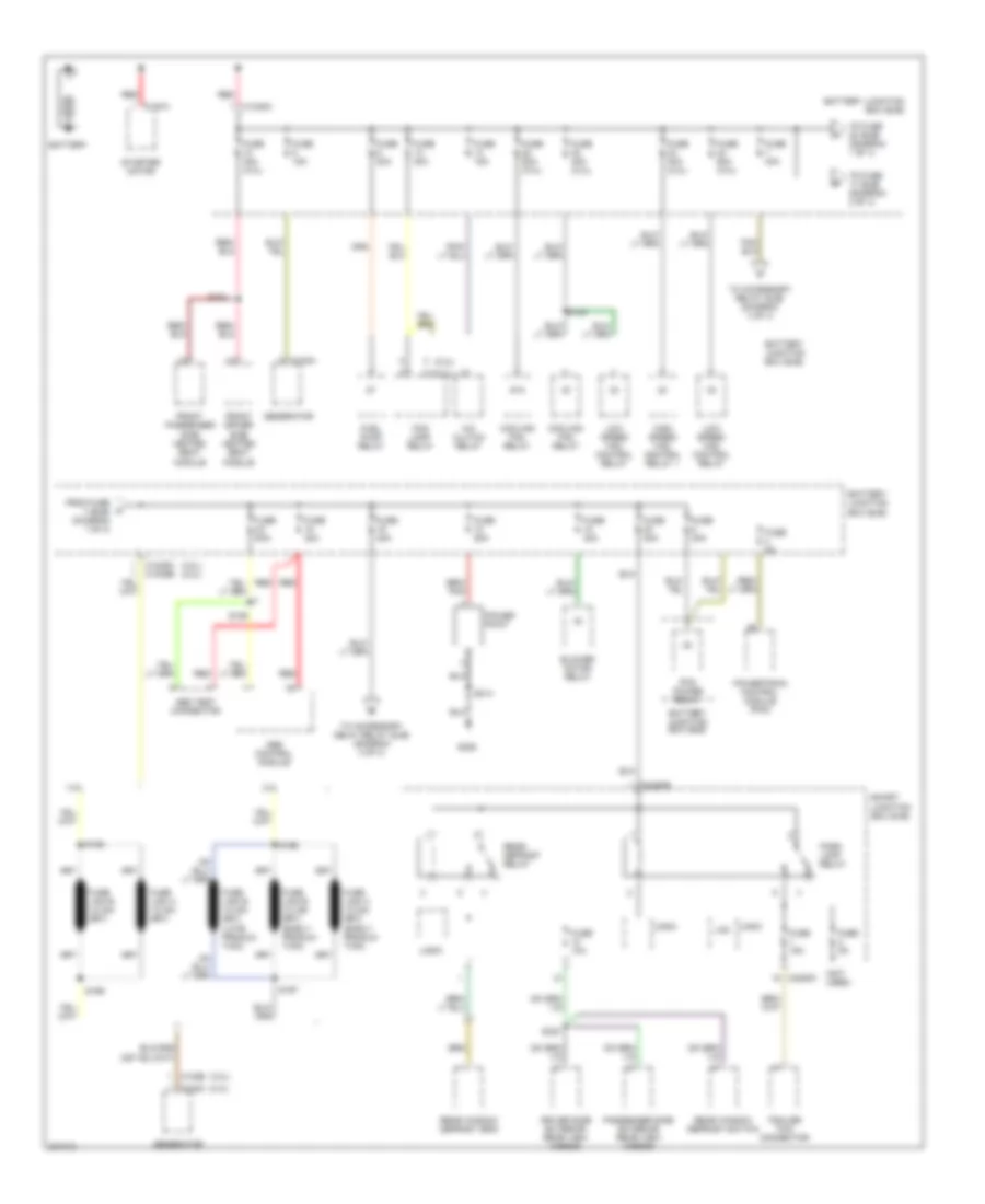 Power Distribution Wiring Diagram Except Hybrid 1 of 4 for Ford Escape 2005