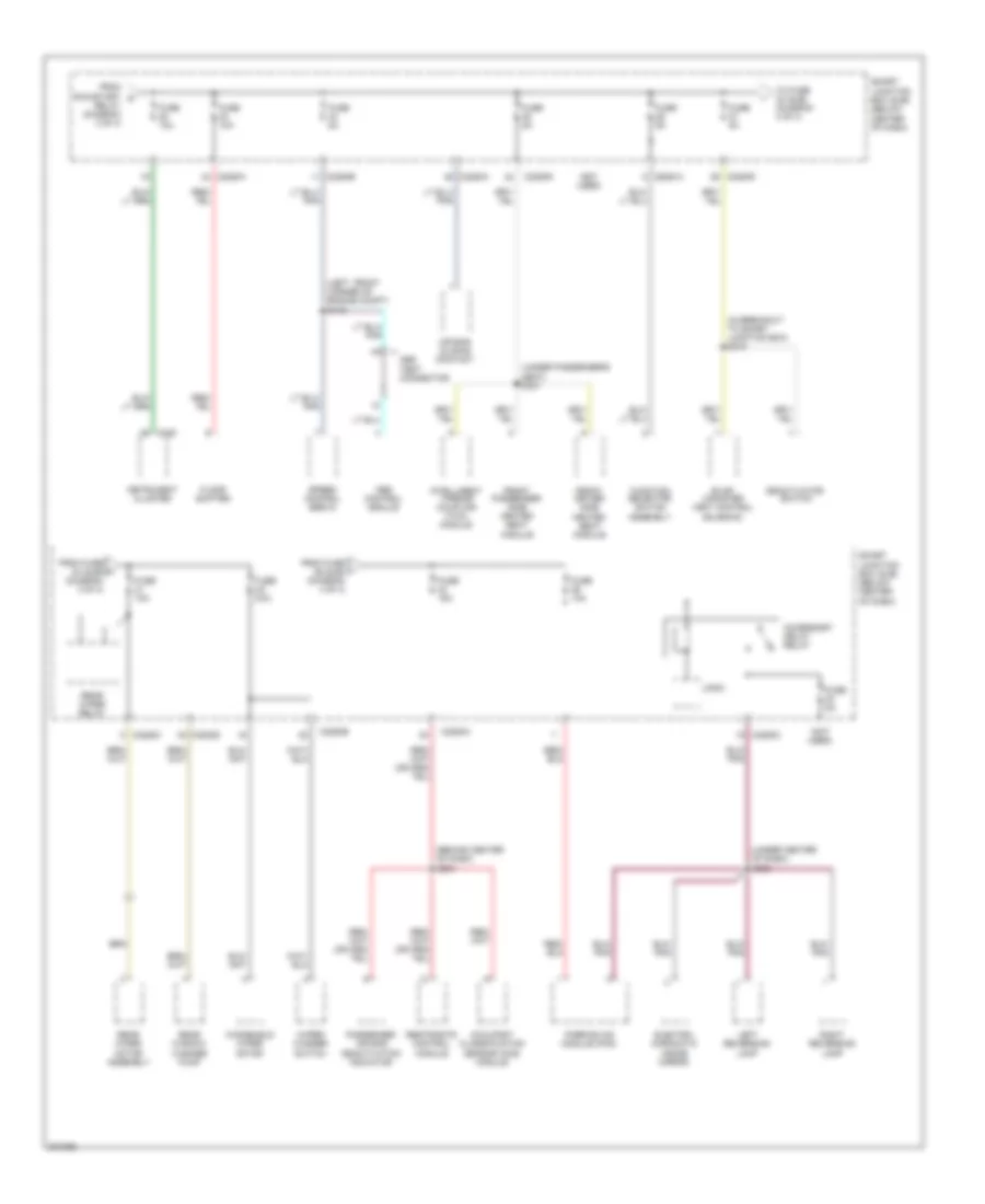 Power Distribution Wiring Diagram Except Hybrid 4 of 4 for Ford Escape 2005