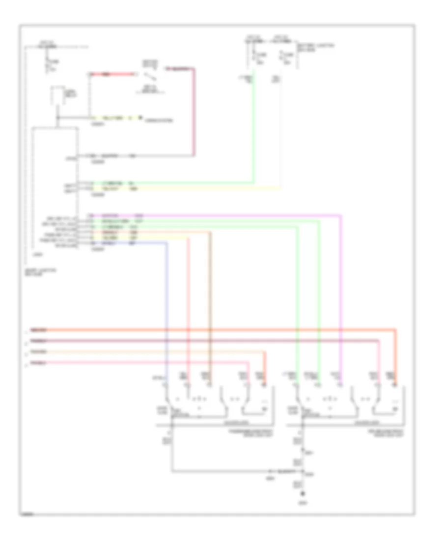 Door Lock Wiring Diagram, Except Hybrid (2 of 2) for Ford Escape 2005