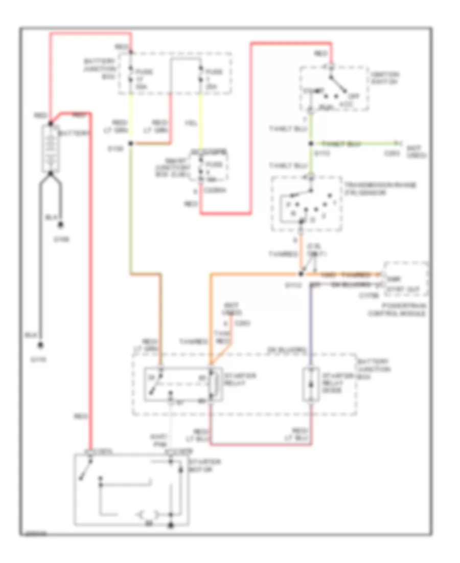 Starting Wiring Diagram, AT for Ford Escape 2005