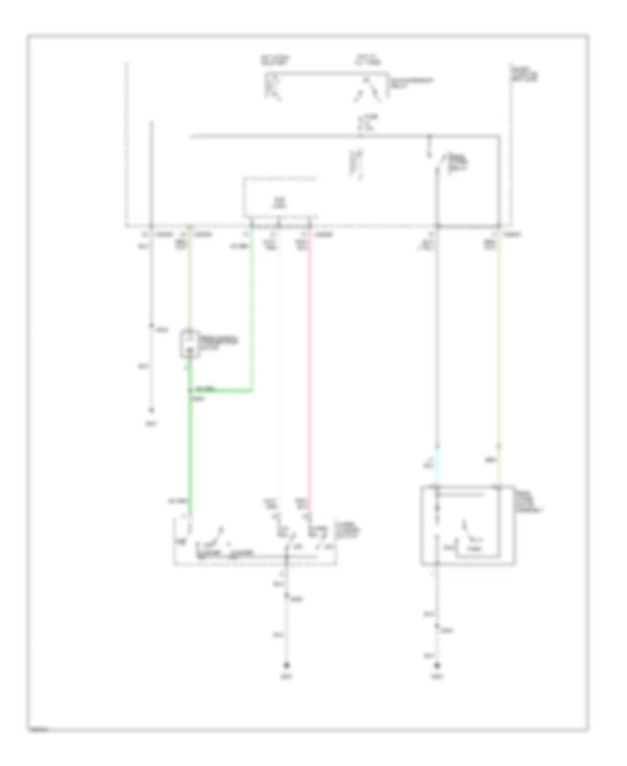 Rear WiperWasher Wiring Diagram, Except Hybrid for Ford Escape 2005