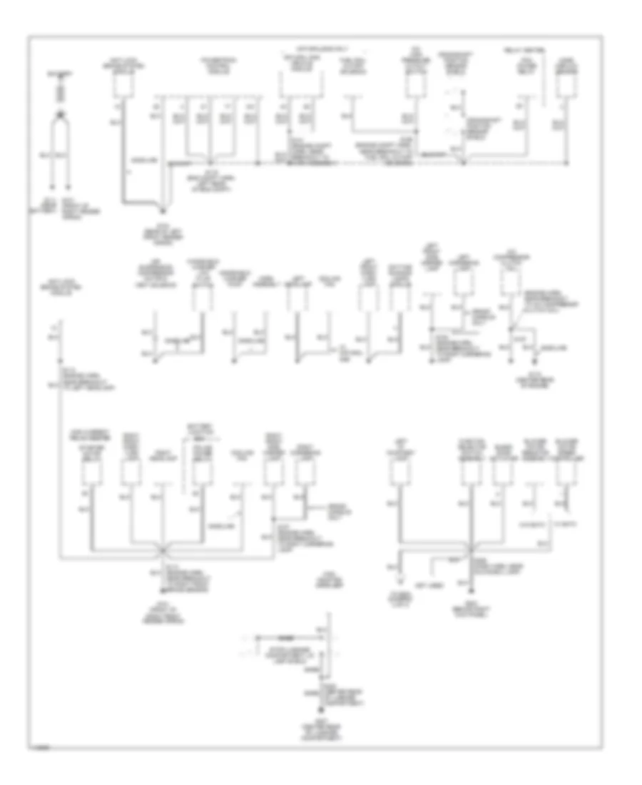 Ground Distribution Wiring Diagram 1 of 3 for Ford Crown Victoria 2001