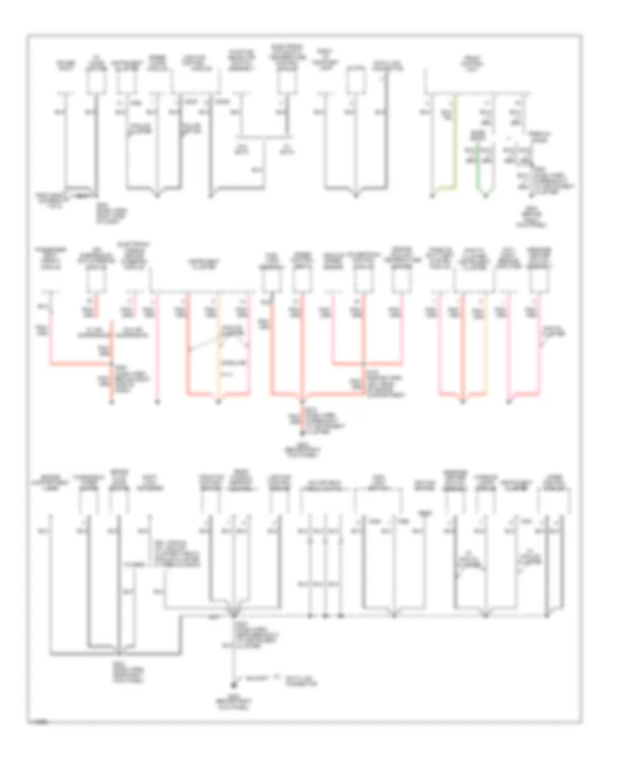 Ground Distribution Wiring Diagram 2 of 3 for Ford Crown Victoria 2001