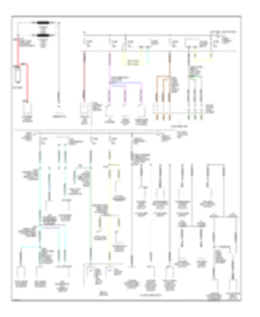 Power Distribution Wiring Diagram 1 of 4 for Ford Crown Victoria 2001