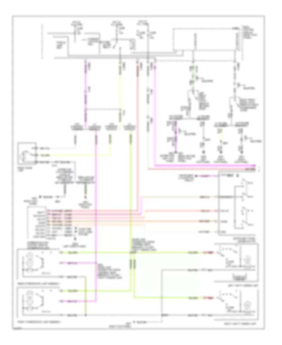 Courtesy Lamps Wiring Diagram 1 of 2 for Ford Pickup F250 Super Duty 2011