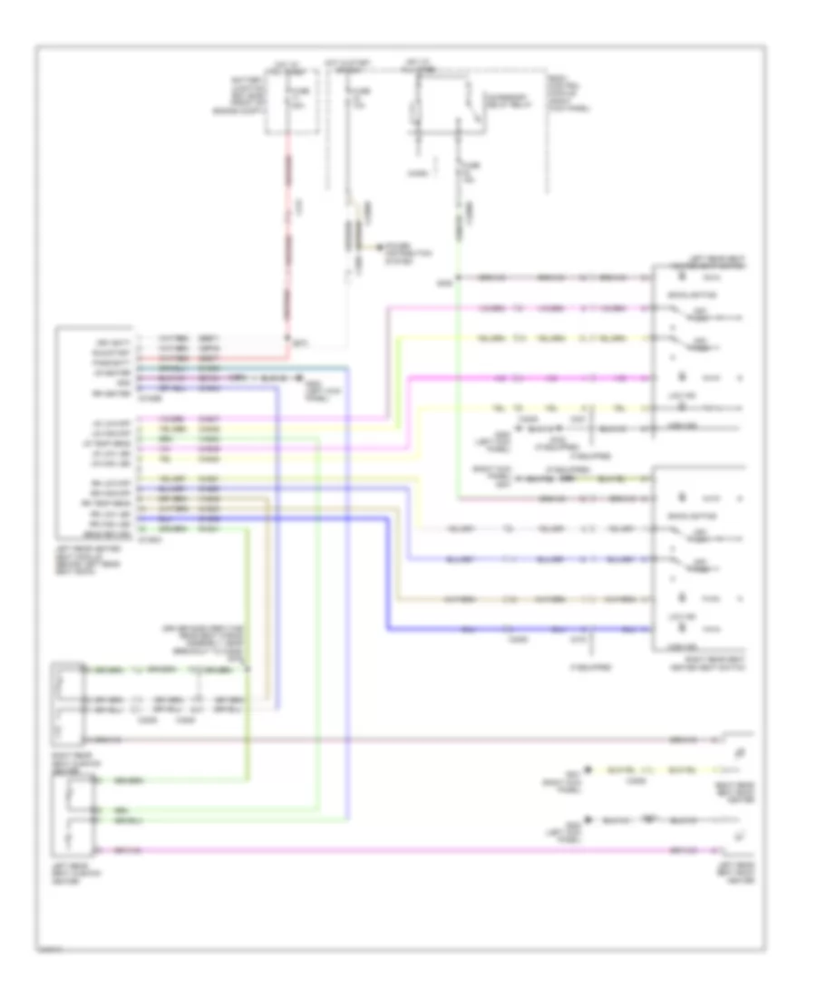 Heated Seats Wiring Diagram, Super Crew for Ford Pickup F250 Super Duty 2011