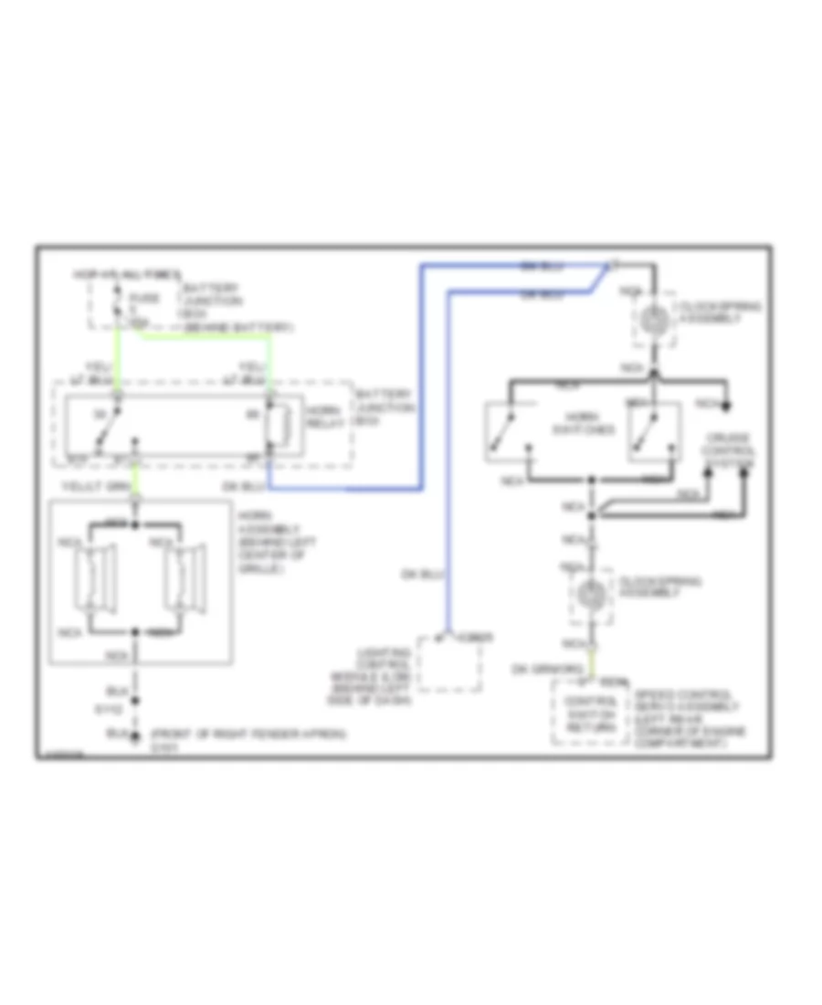 Horn Wiring Diagram for Ford Crown Victoria Police Interceptor 1999