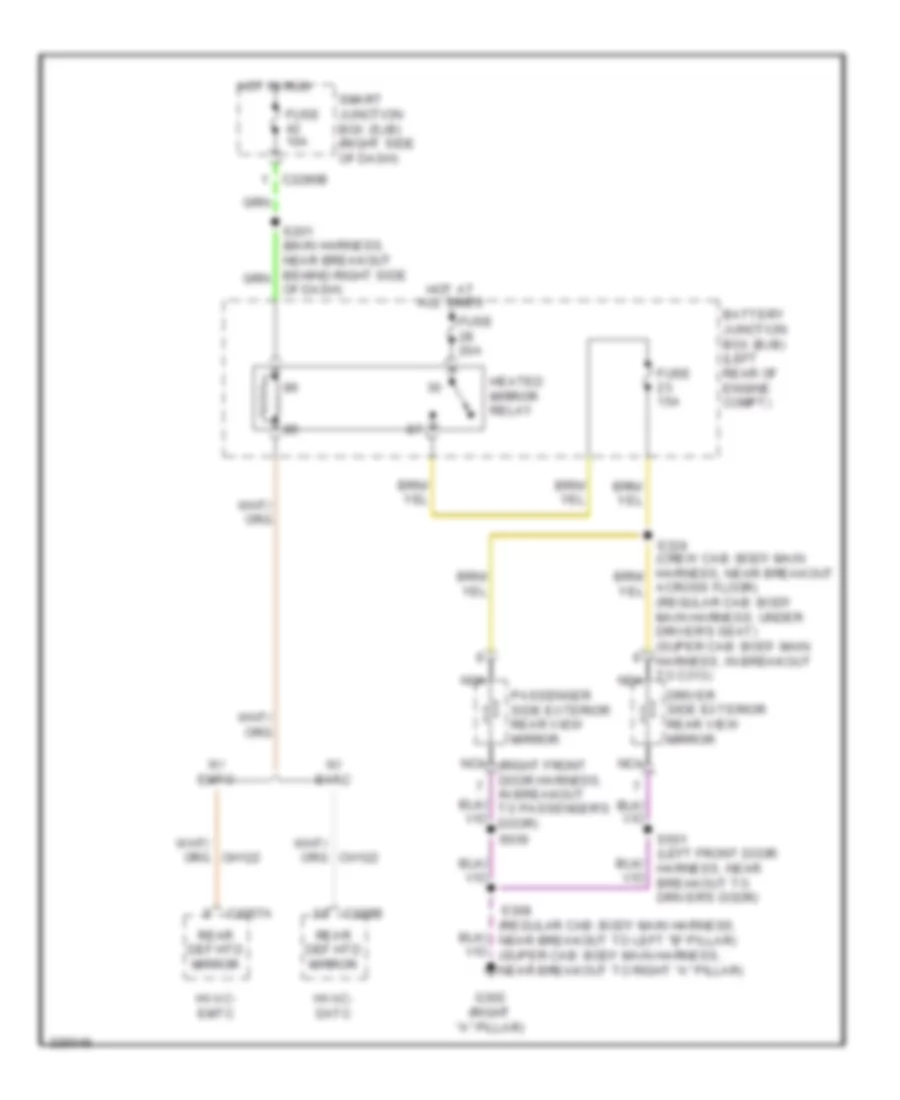 Defoggers Wiring Diagram for Ford F450 Super Duty 2010