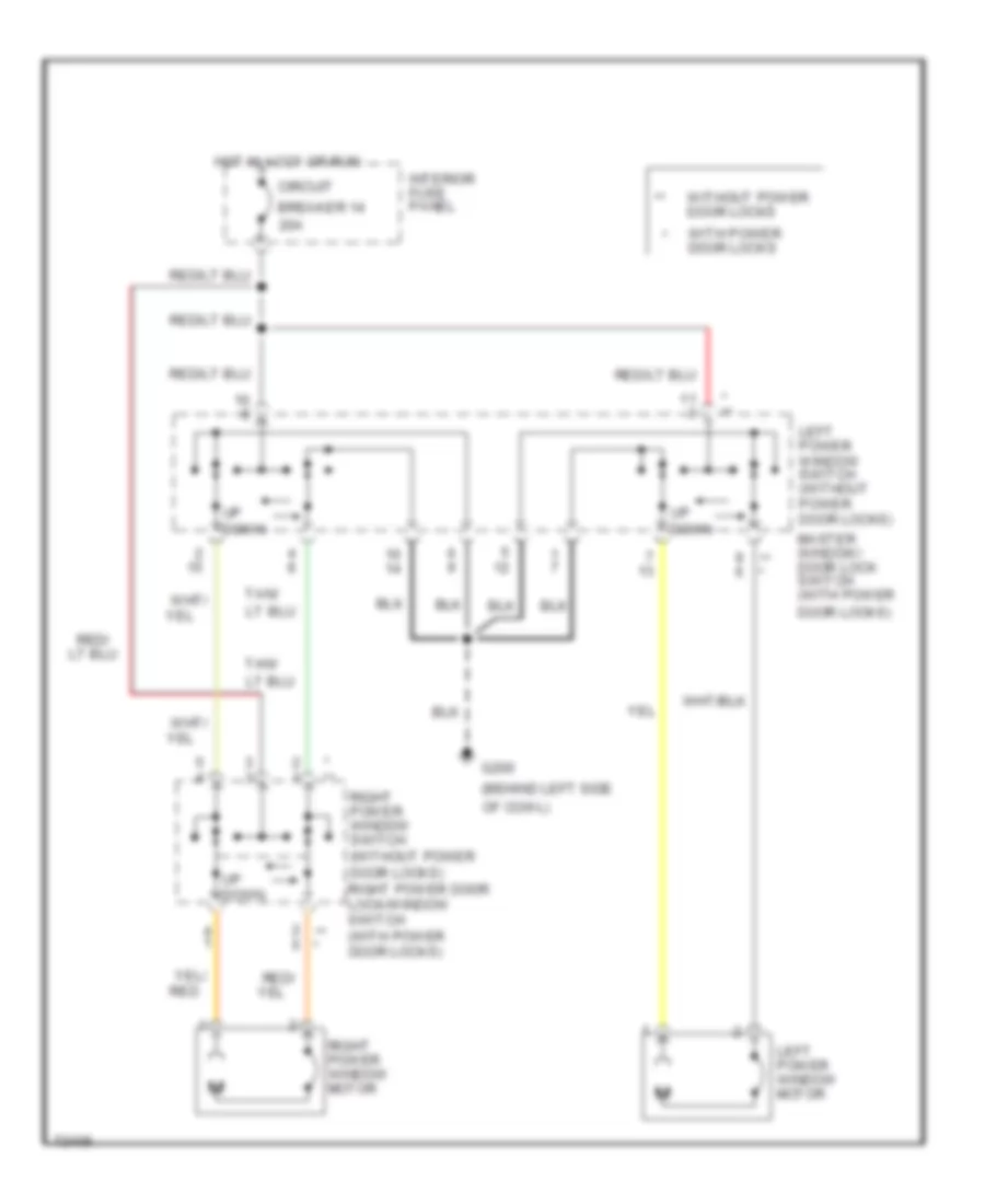 Power Window Wiring Diagram for Ford Econoline E150 1995