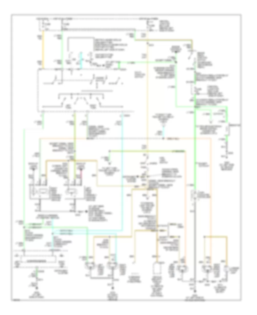 Exterior Lamps Wiring Diagram 1 of 2 for Ford Econoline E150 2004