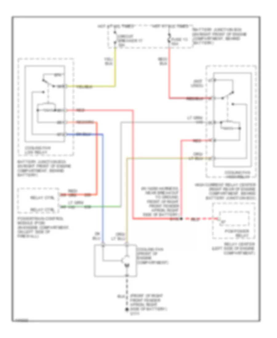 Cooling Fan Wiring Diagram for Ford Crown Victoria LX 2001