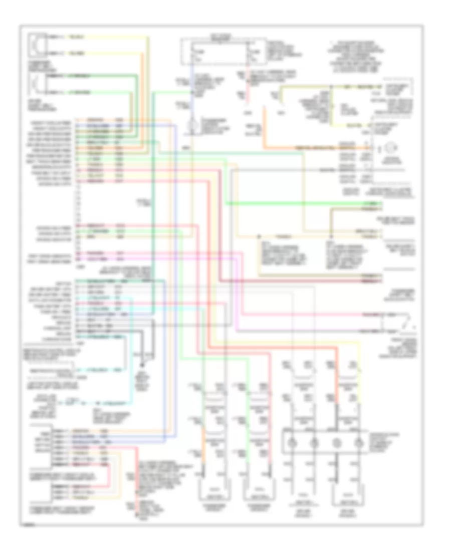 Supplemental Restraint Wiring Diagram for Ford Crown Victoria LX 2001