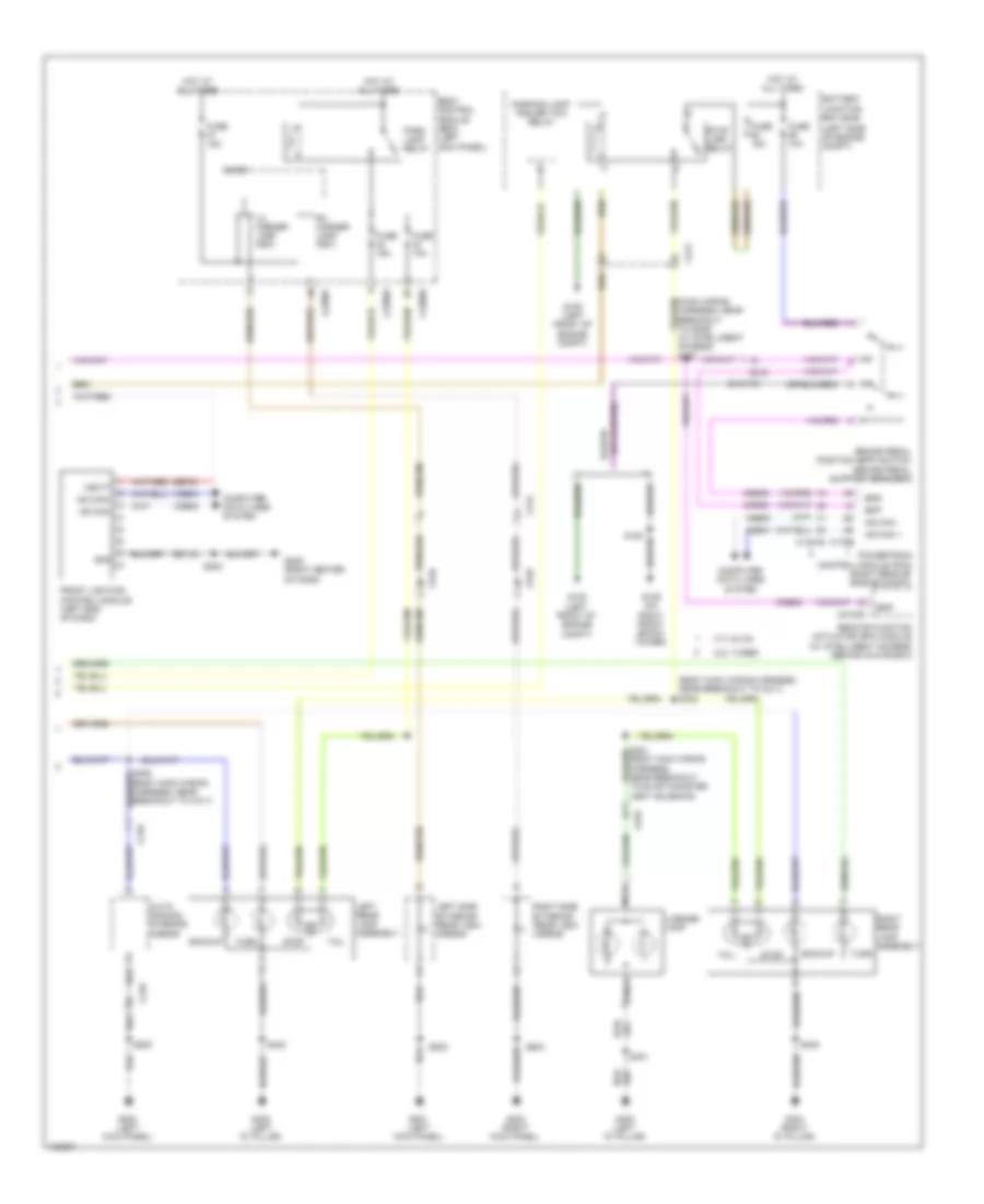 Exterior Lamps Wiring Diagram 2 of 2 for Ford Edge Limited 2014