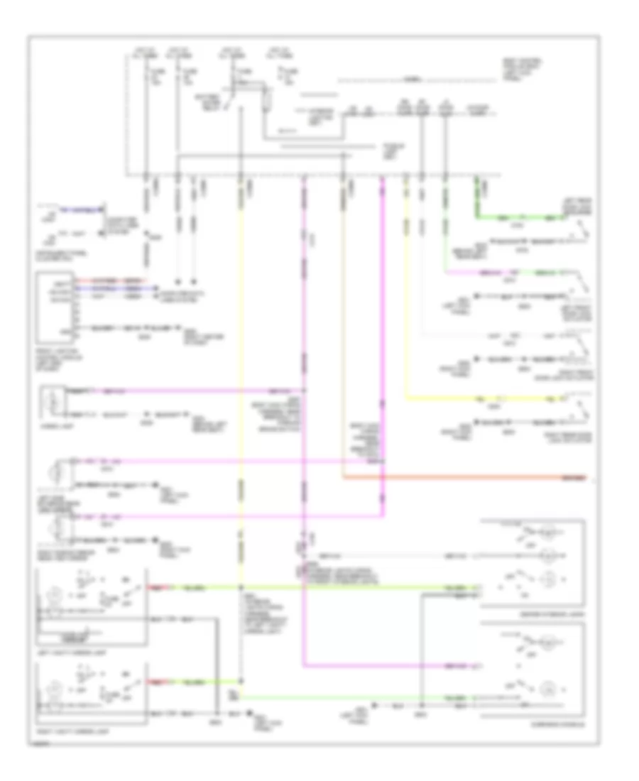 Courtesy Lamps Wiring Diagram 1 of 3 for Ford Edge Limited 2014