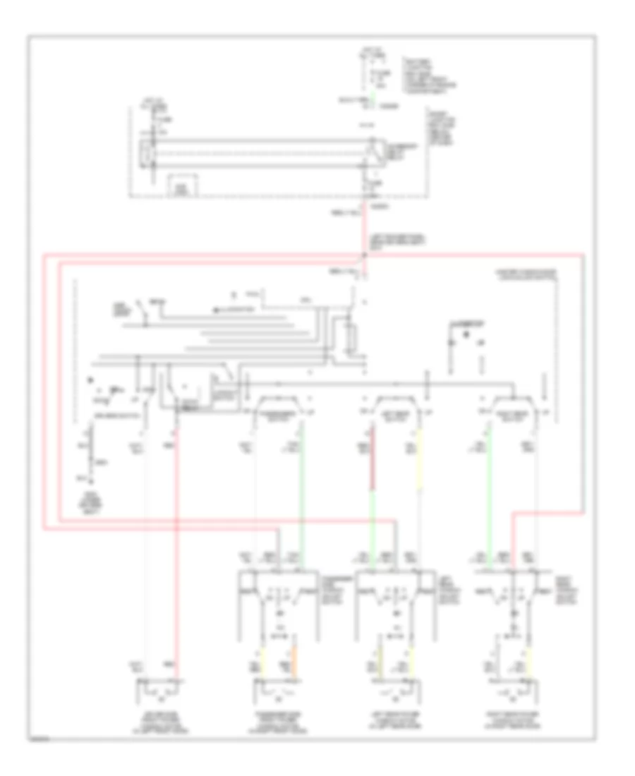 Power Windows Wiring Diagram Except Hybrid for Ford Escape Hybrid 2005