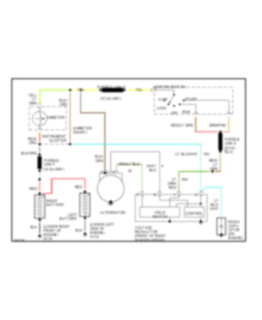 7.3L, Charging Wiring Diagram for Ford Econoline E250 1991