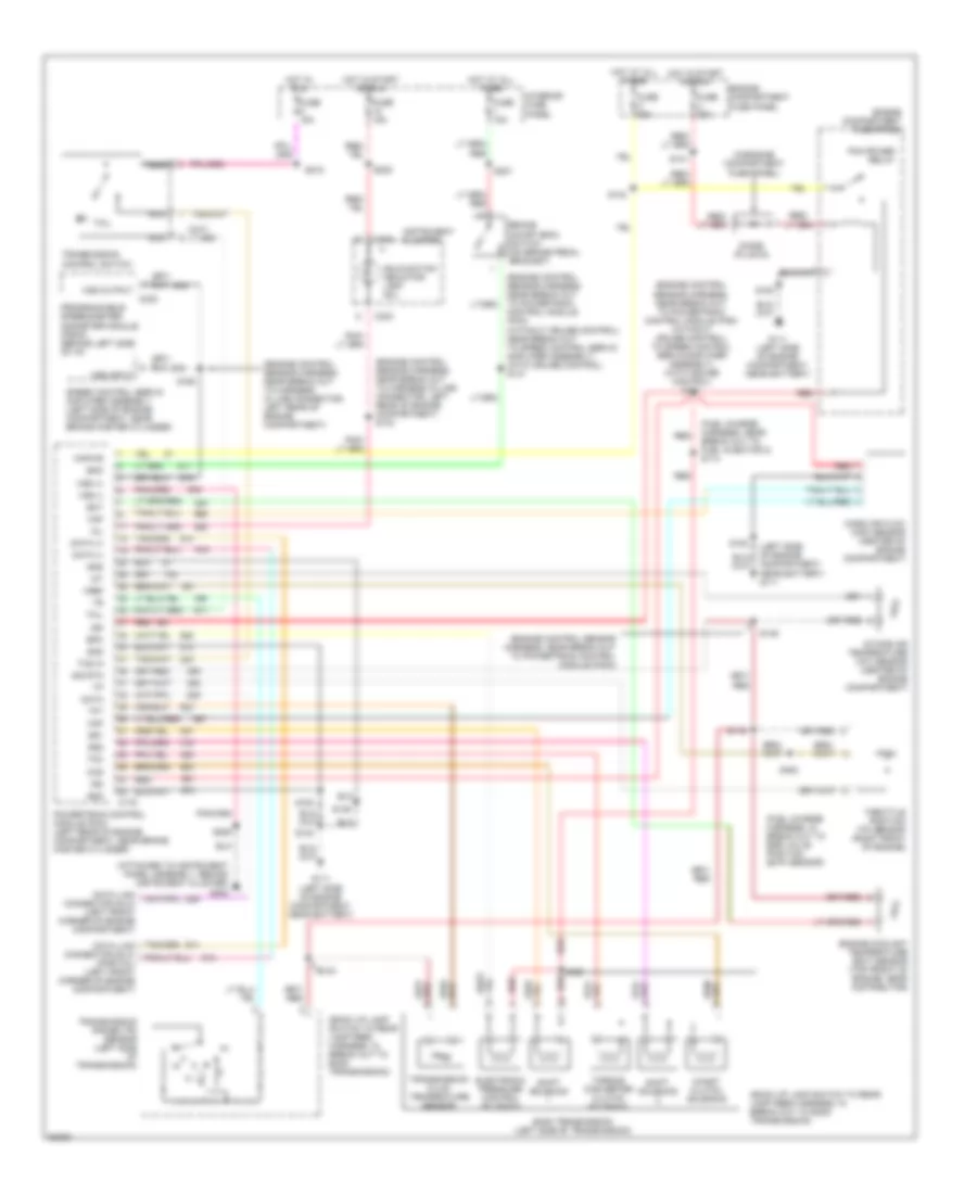 5.8L, Transmission Wiring Diagram, California for Ford Econoline E250 1995